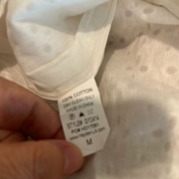 NWT Hayden Girls Sweet White Eyelet Top Sz Med Flower Cotton Boho Puff Sleeve - Picture 10 of 10